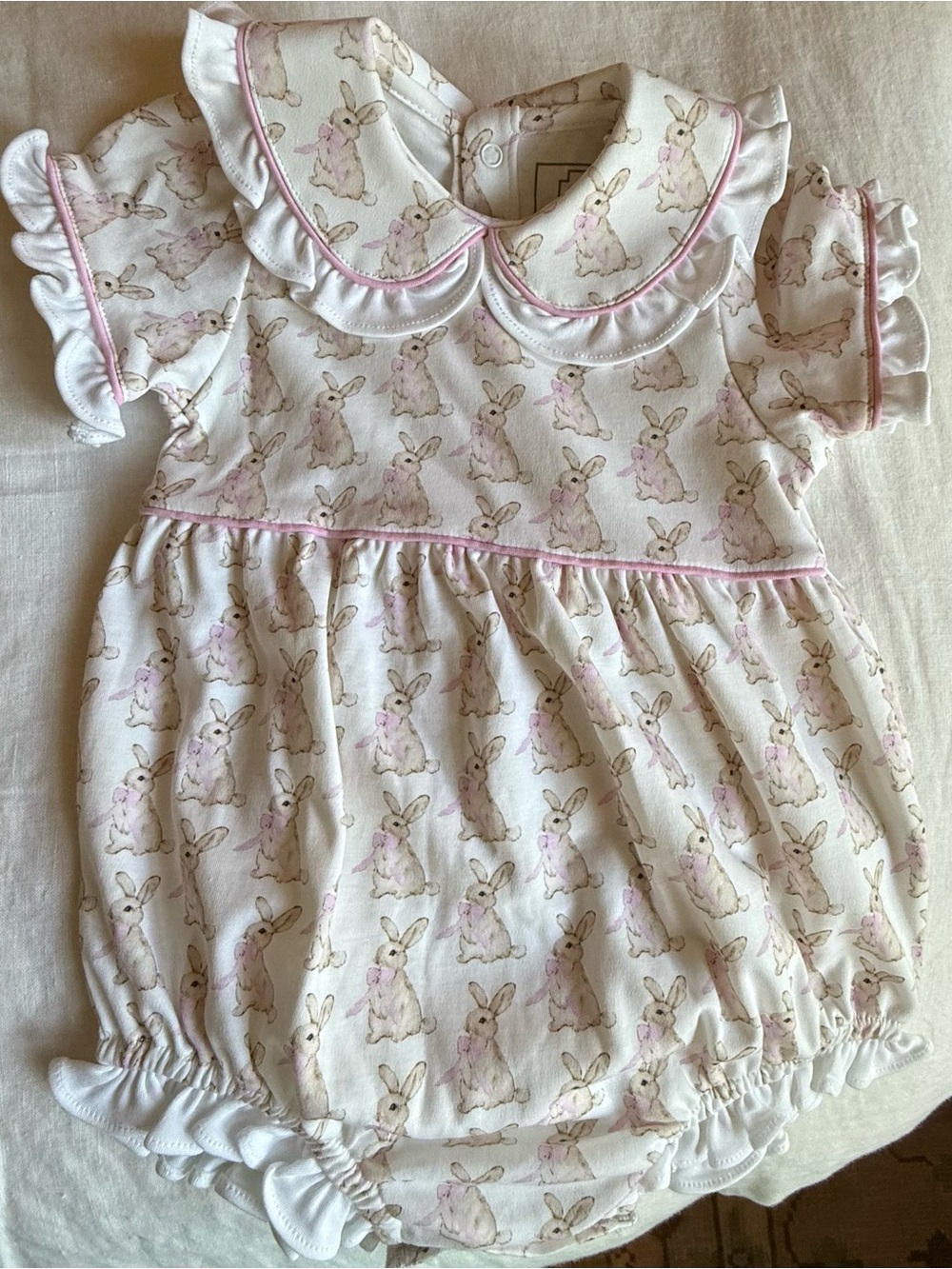 Bunny Print One-Piece Romper